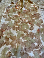 Botanical Dyed Silk Wool Blend Shawl/Scarf- One of a kind
