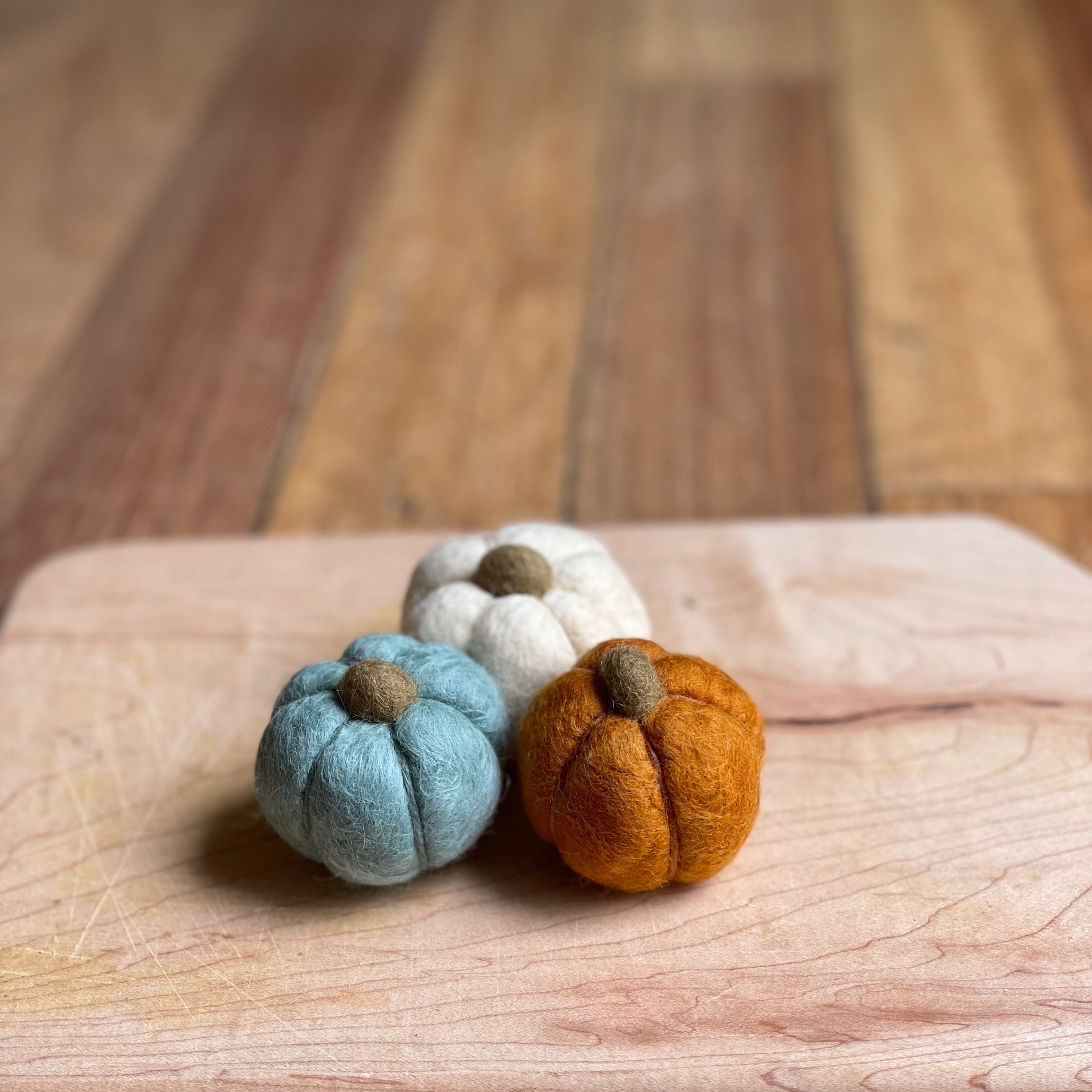 Pumpkin Felted Soaps -Set of 3 - Mini