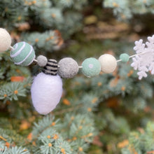 Load image into Gallery viewer, Frosty Lights Wool Garland - Finished Garland or Kit