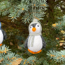 Load image into Gallery viewer, Felted Wool Penguin Ornament