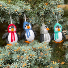 Load image into Gallery viewer, Felted Wool Penguin Ornament