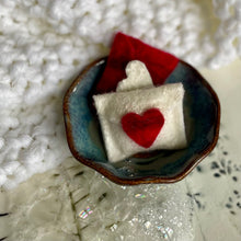Load image into Gallery viewer, Mini Love Letters Felted Soap Sachets- Set of 2
