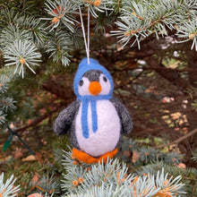 Load image into Gallery viewer, Felted Wool Penguin Ornament