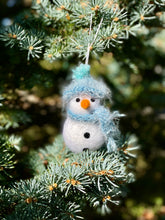 Load image into Gallery viewer, Felted Wool Snowman Ornaments - Multiple Color Choices