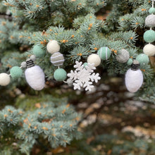 Load image into Gallery viewer, Frosty Lights Wool Garland - Finished Garland or Kit