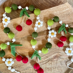 Cherry Blossom Wool Garland