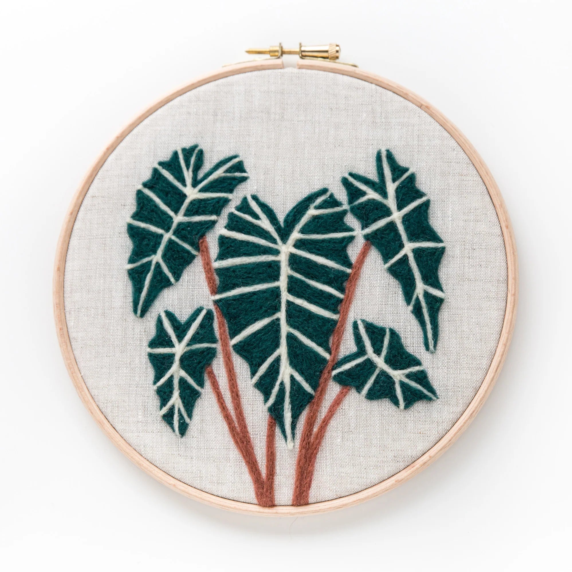 Painting With Wool Needle Felting Kit - Alocasia Plant