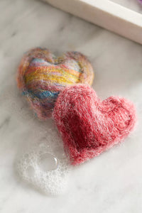 Mini Felted Heart Soap - Set of 5