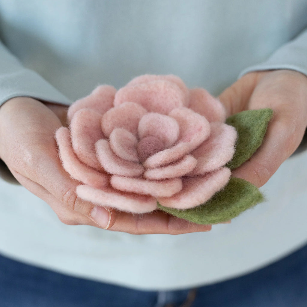 Pink Rose Mini Needle Felting Kit