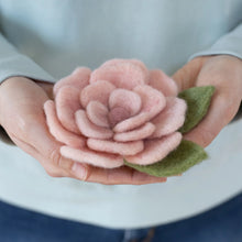 Load image into Gallery viewer, Pink Rose Mini Needle Felting Kit