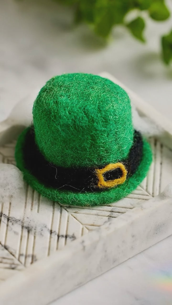 St. Patrick's Day Leprechaun Hat Felted Soap – Janet Marie Felted