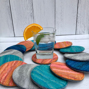 Individual Felted Wool Coasters