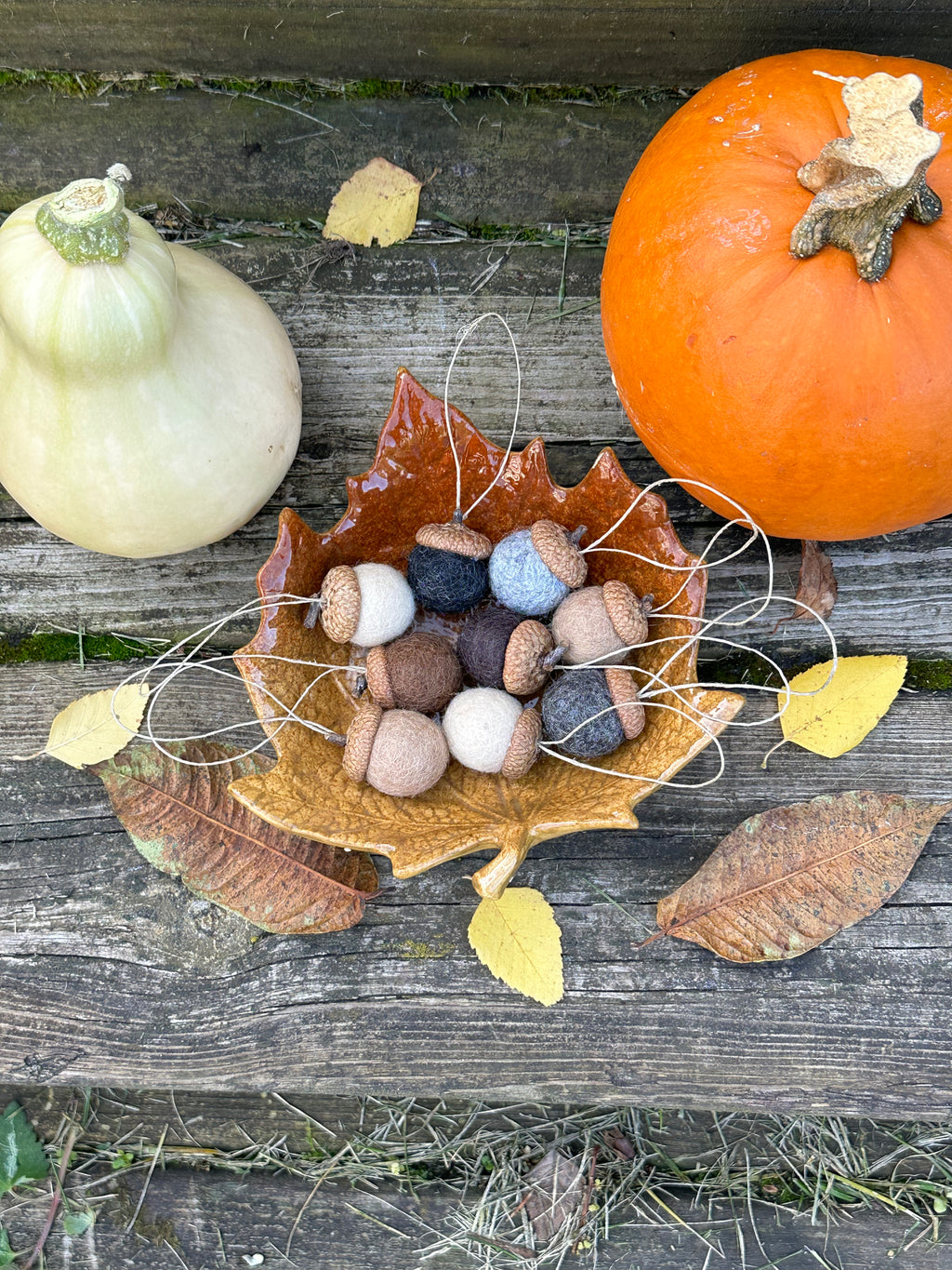 Hanging Acorn Ornament Set of 6