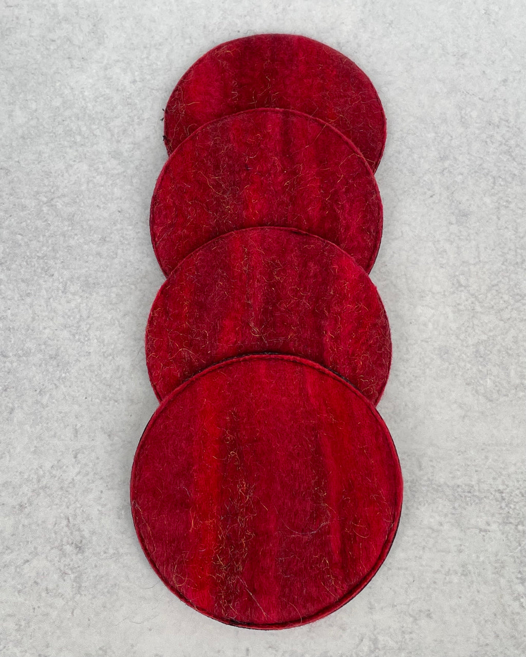 Holiday Felted Wool Coasters - Set of 4
