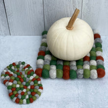 Load image into Gallery viewer, Felt Ball Trivets - Autumn Leaves