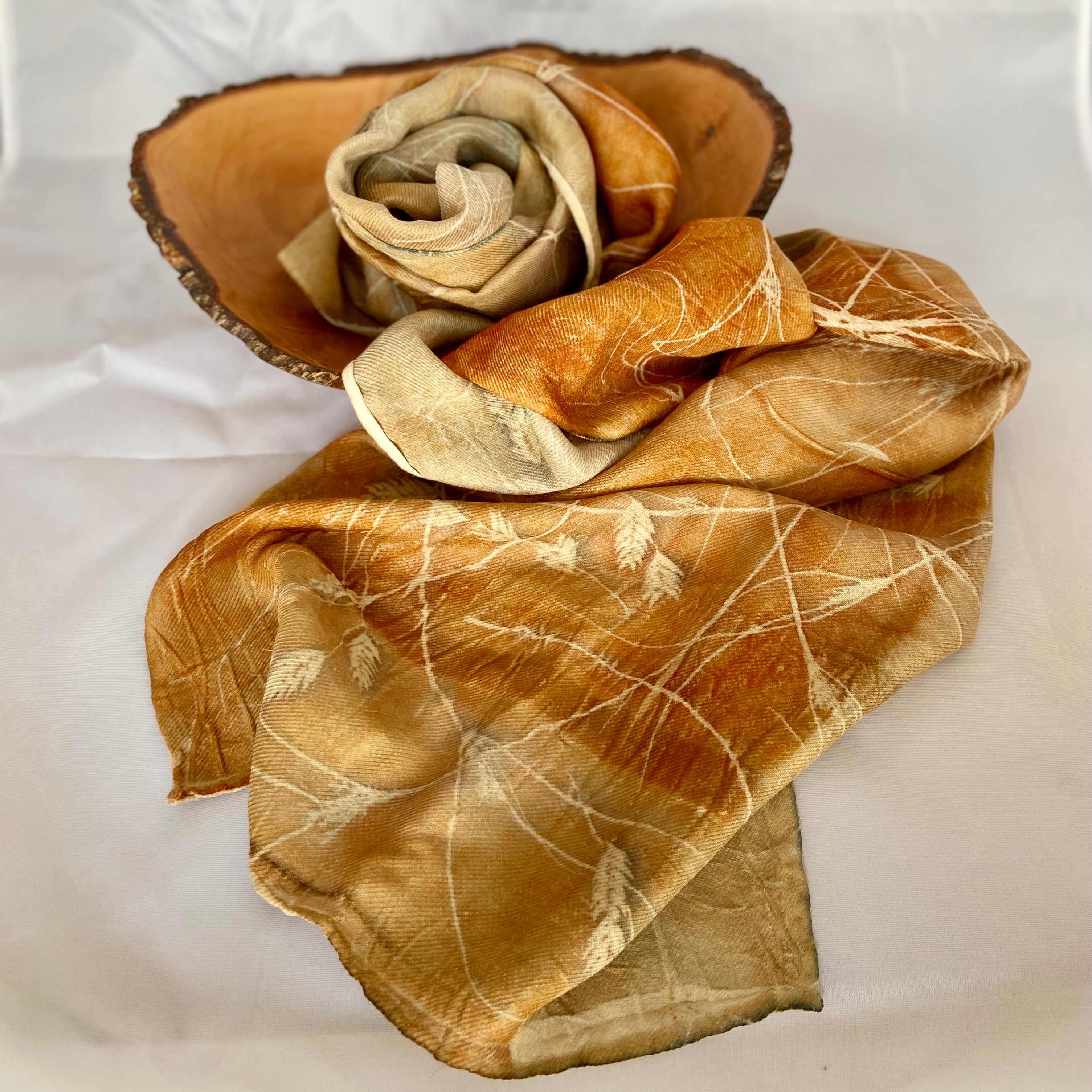 Botanically Dyed Wool & Silk Scarf