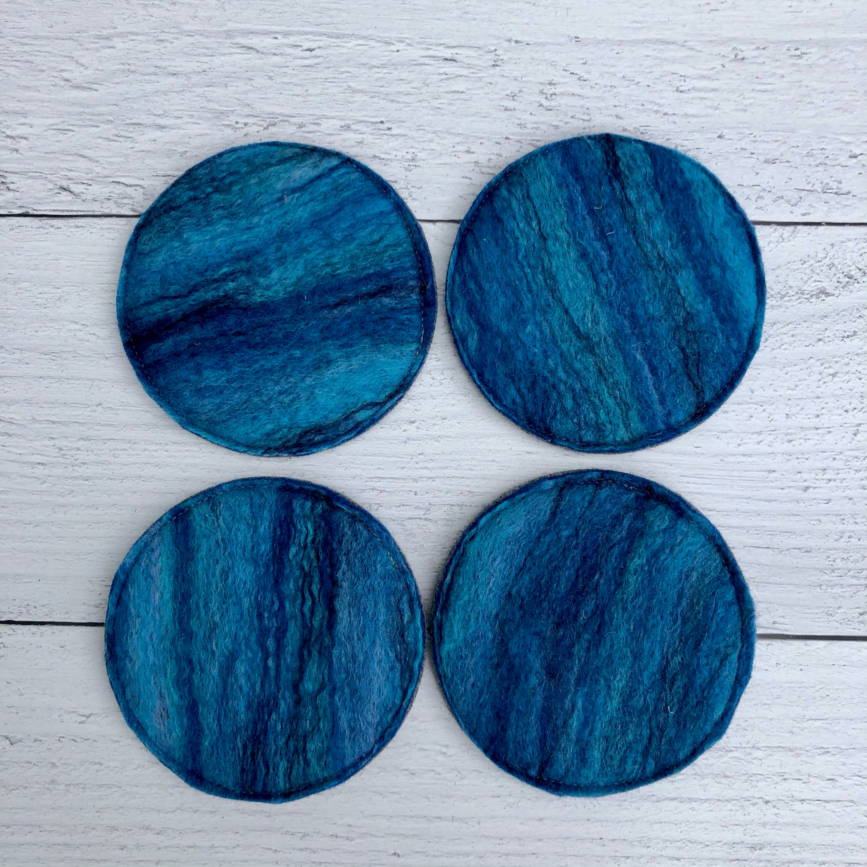 Individual Felted Wool Coasters