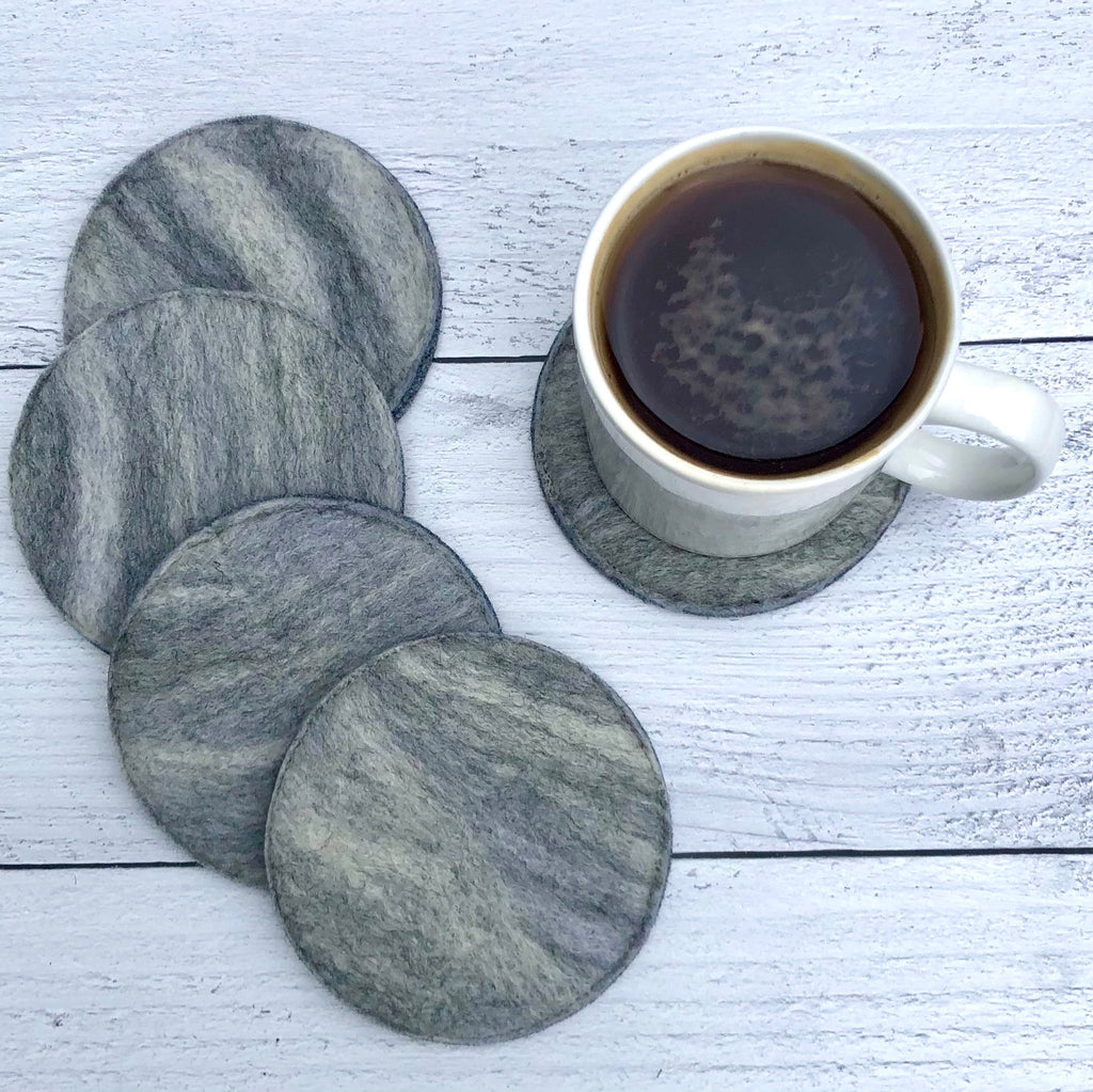 Felted Wool Coasters - Set of 4