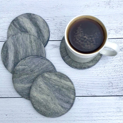 Felted Wool Coasters - Set of 4