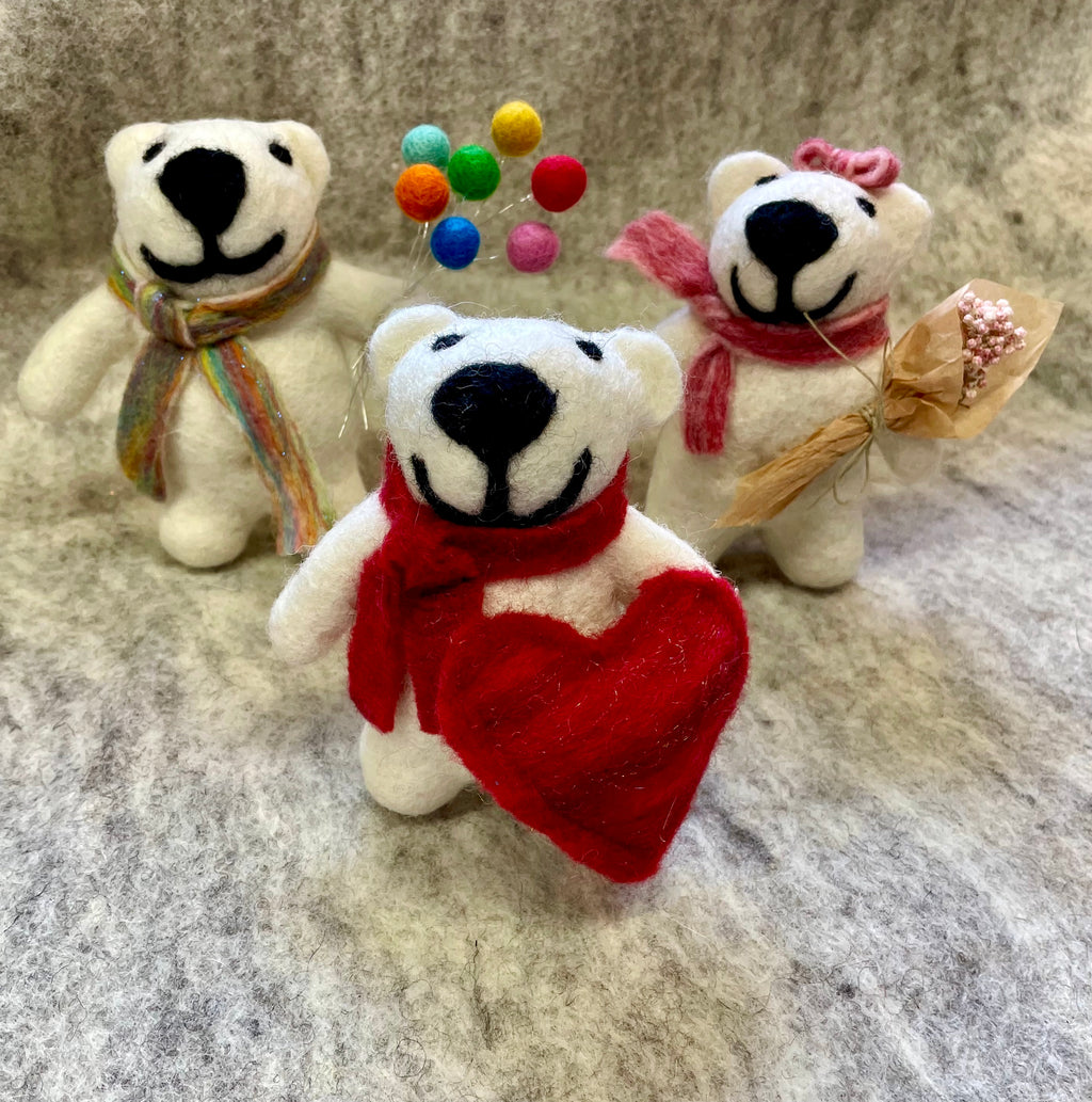 Felt Bear Ornaments