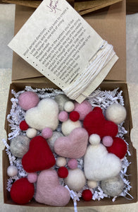 DIY Valentine Heart Wool Garland Kit
