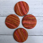 Felted Wool Coasters - Set of 4