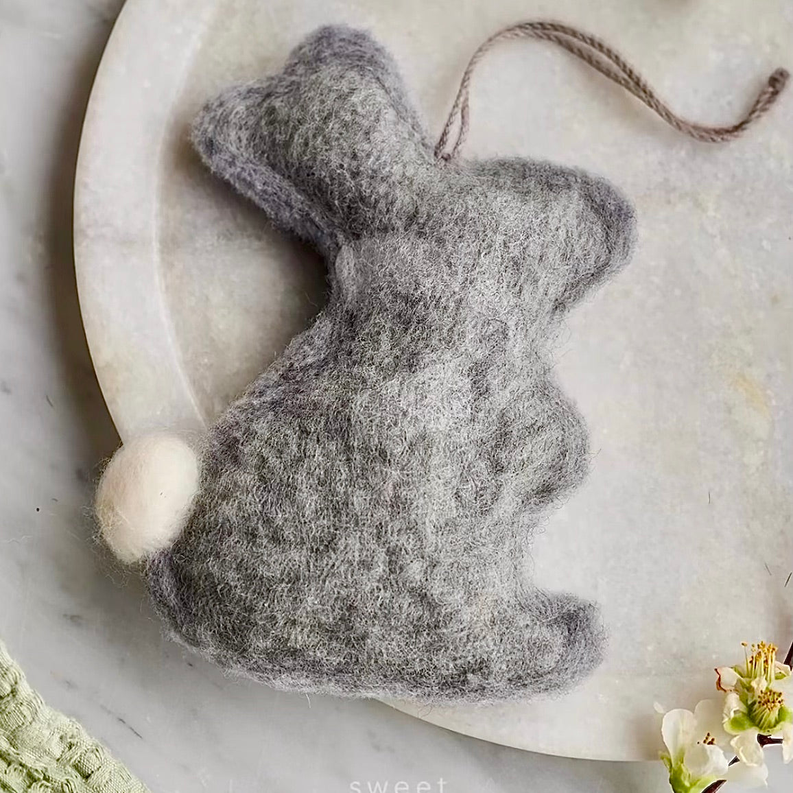 Wool Bunny Rabbit Felted Soap Sachet