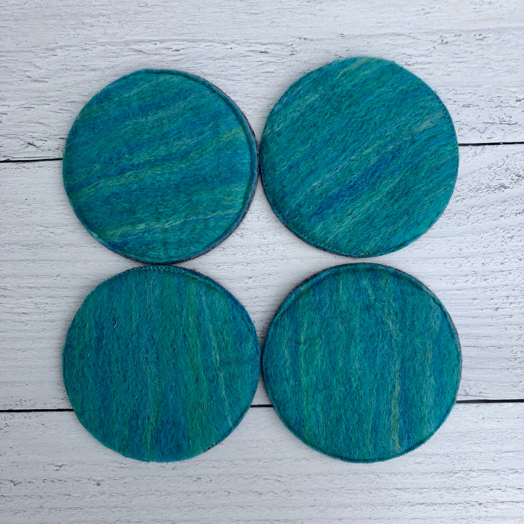 Felted Wool Coasters - Set of 4