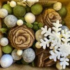 Pinecone Wool Garland - Finished Garland or Kit