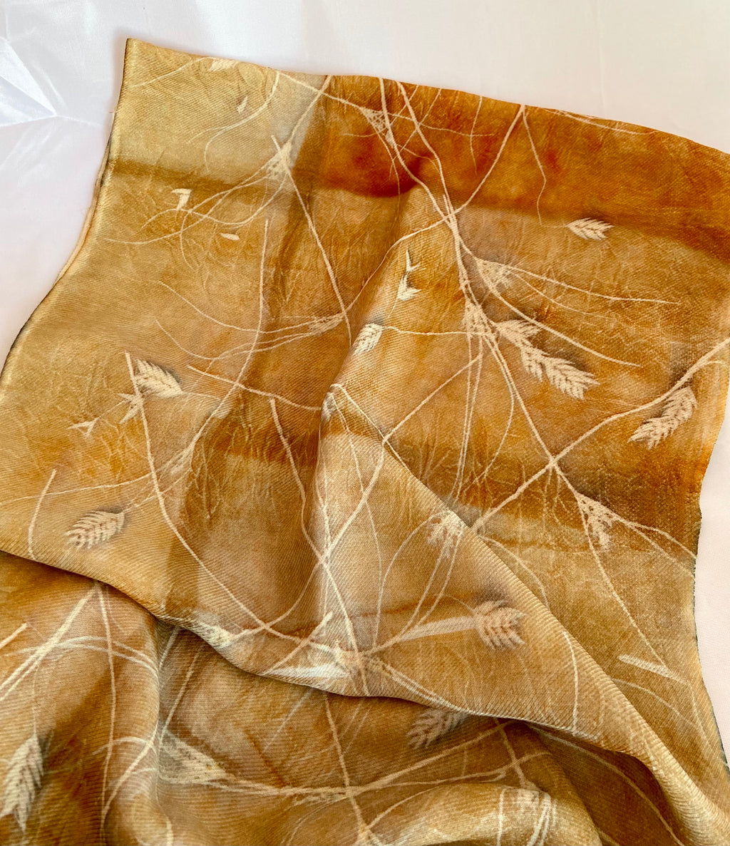 Botanically Dyed Wool & Silk Scarf
