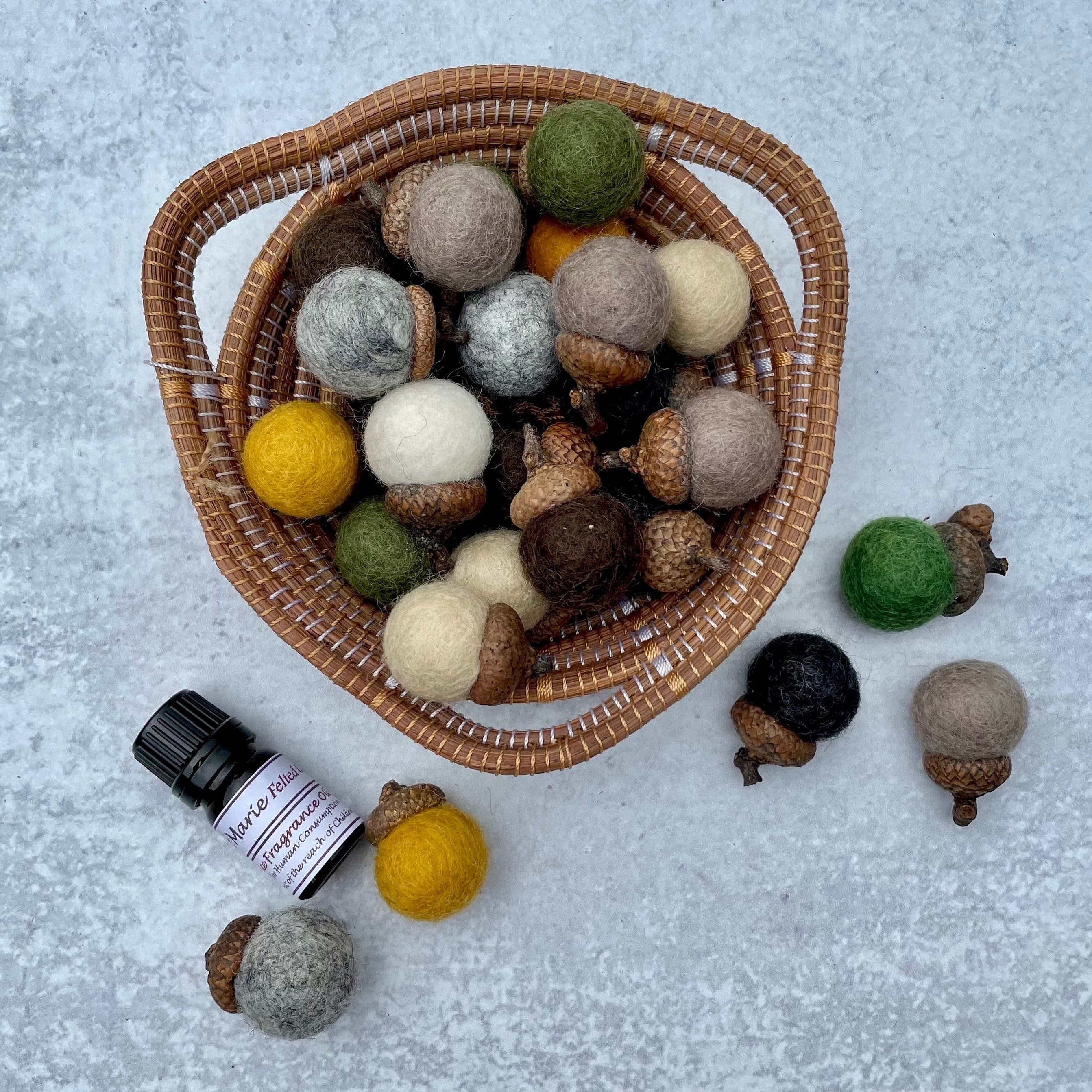 Felted Acorn Set of 6