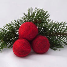 Load image into Gallery viewer, Felted Soap Ball - Holiday Red
