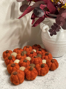 Felted Pumpkin Trivets - Pumpkin Spice
