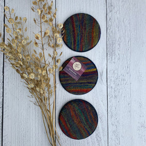 Individual Felted Wool Coasters