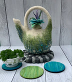 Felted Wool Coasters - Set of 4