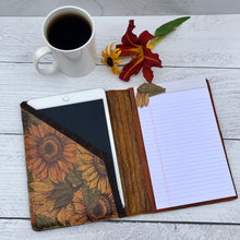 Load image into Gallery viewer, Sunflower Notepad and iPad Mini Cover