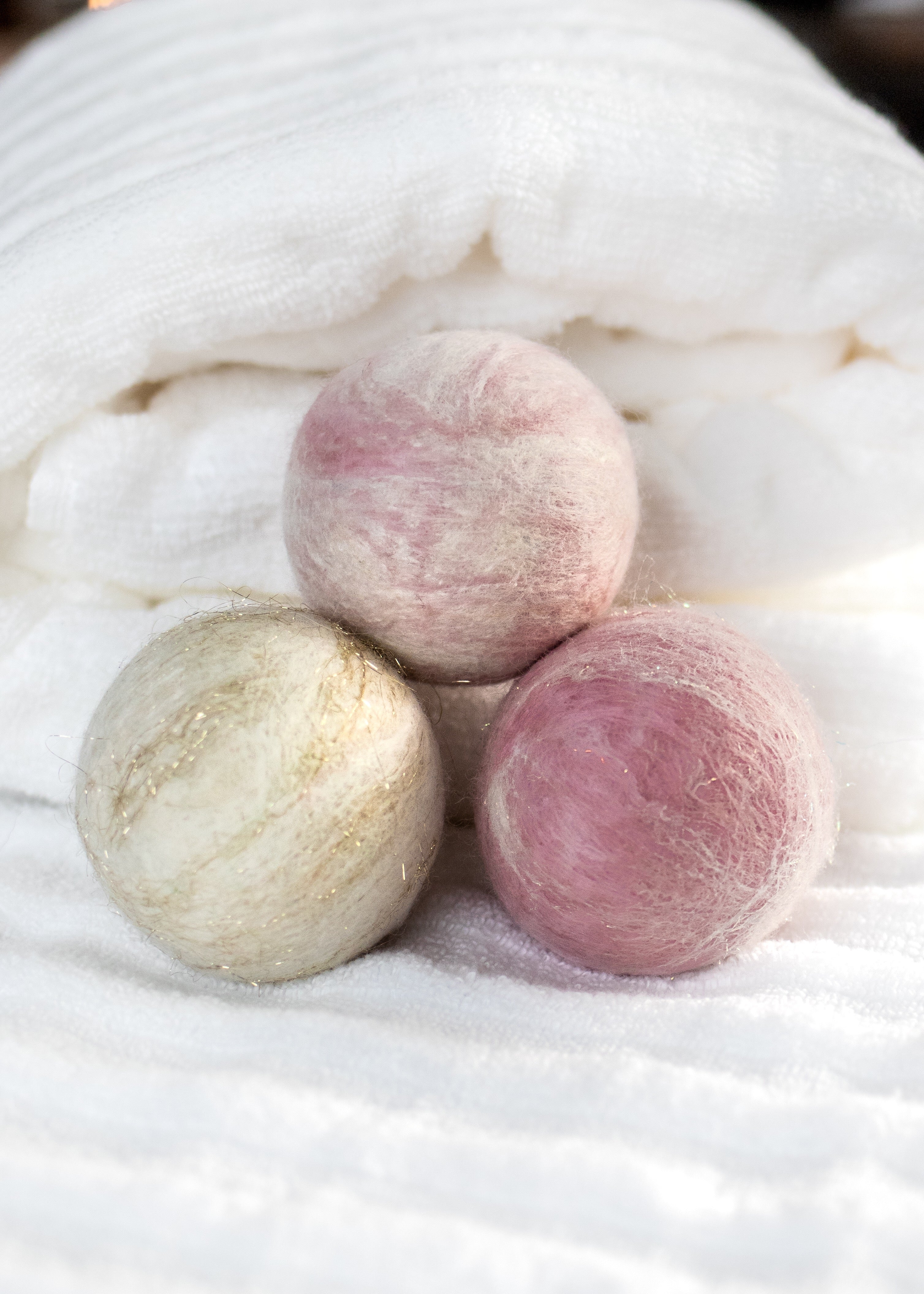 Champagne Felted Soap - Set of 3
