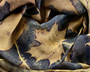 Botanical Dyed Silk Wool Blend Shawl- One of a kind