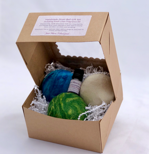 Wool dryer ball gift set