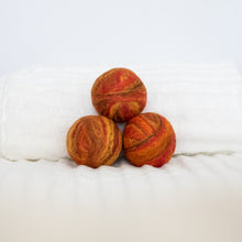 Load image into Gallery viewer, Single Merino Wool Felted Dryer Ball - Autumn Stripe