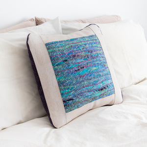 Felted Art Yarn Pillow Cover, 18 x 18"